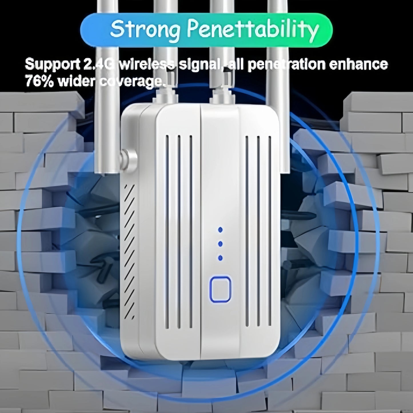 300Mbps 2.4G WiFi Repeater & Range Extender | Wireless Signal Booster for Home