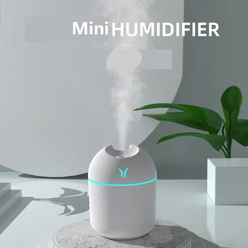 250ml USB Mini Ultrasonic Humidifier & Essential Oil Diffuser (LED)
