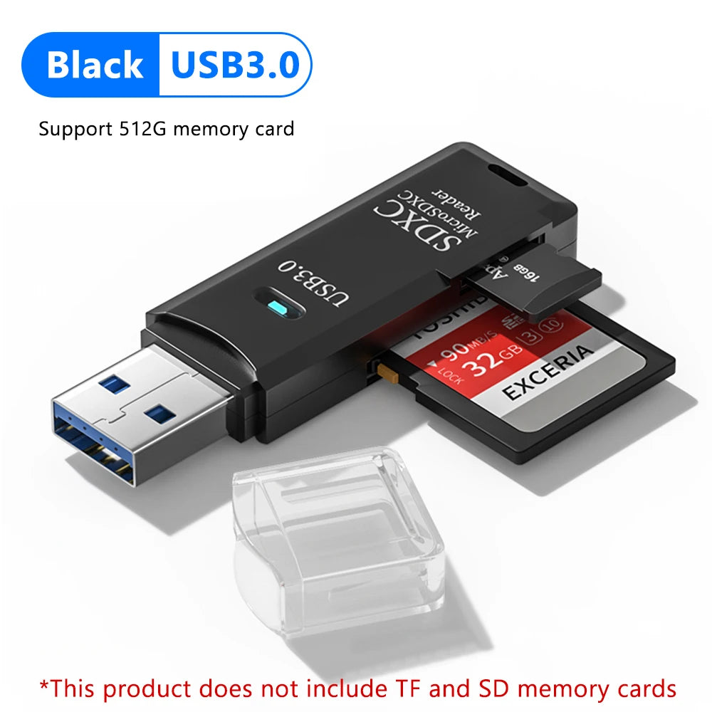 High-Speed USB 3.0 (2-in-1) SD/Micro SD Card Reader