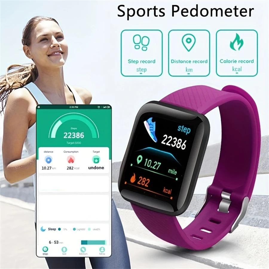 Unisex Smartwatch & Fitness Tracker for Android/iOS (Message Sync)