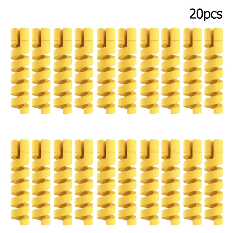 10pcs Silicone Cable Protectors | Spiral Cord Savers for USB Charger Cables