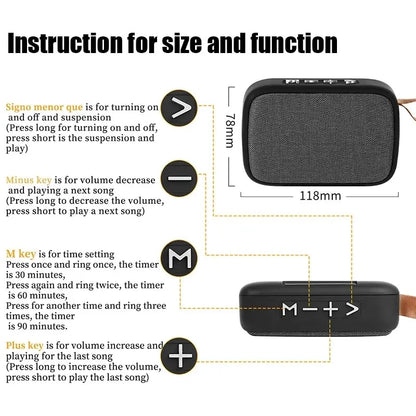 Mini Portable Outdoor Bluetooth 5.0 Speaker (Hifi Stereo)