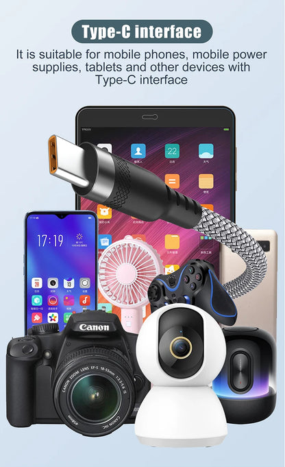 USB Type C 6A Fast Charging Cable (Multi-Length, Super-Charge)