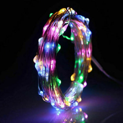 Battery-Powered LED Fairy String Lights (Copper Wire)