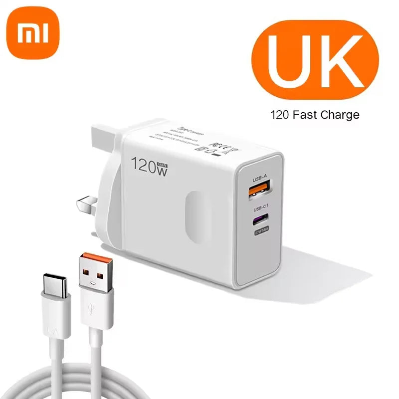 Original Xiaomi 120W PD Super Fast USB-C Charger Adapter