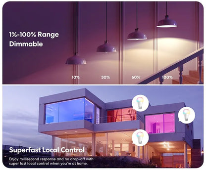 Smart RGB LED E27 Bulb (16 Colors, Dimmable, 24-Key Remote)