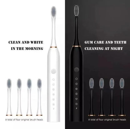 Sonic Electric Toothbrush (6 Modes, USB Rechargeable, IPX7 Waterproof)