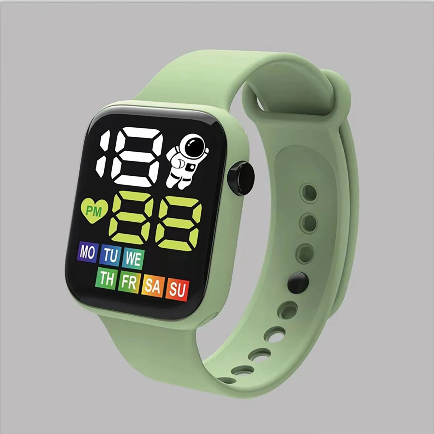 Waterproof LED Digital Sports Watch for Kids (Silicone Strap)