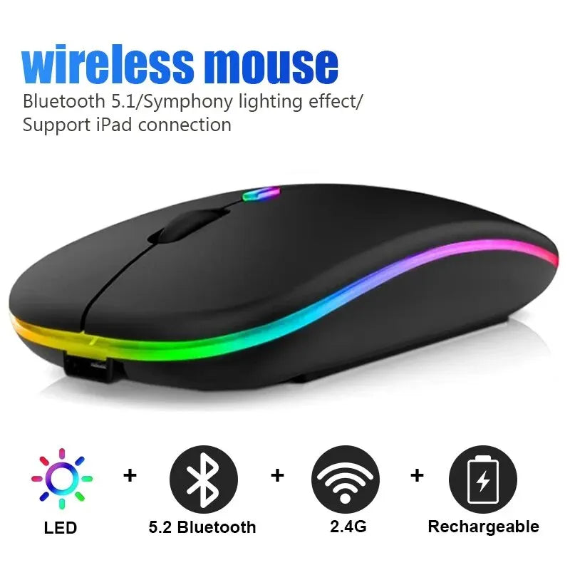 Rechargeable RGB Wireless Gaming Mouse (Ergonomic, 3600 DPI)