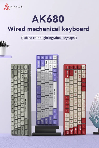 AJAZZ AK680 Mechanical Gaming Keyboard (Hot Swap / Wireless)