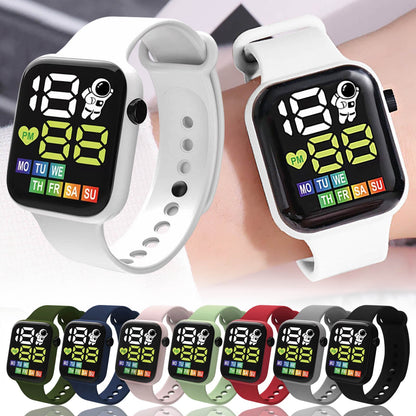 Waterproof LED Digital Sports Watch for Kids (Silicone Strap)