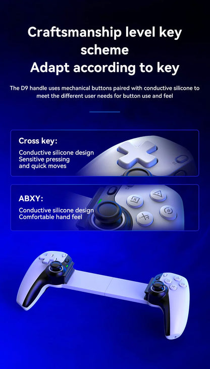 D9 Wireless Dual Hall Game Controller | Phone, Tablet, PC, Switch, PS3/PS4