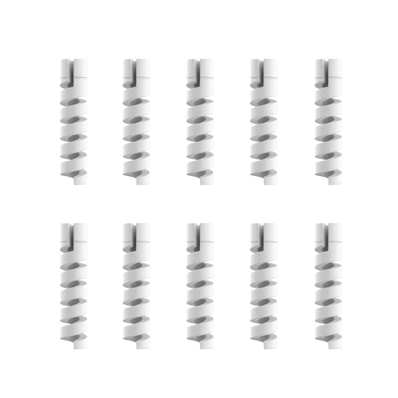 10pcs Silicone Cable Protectors | Spiral Cord Savers for USB Charger Cables