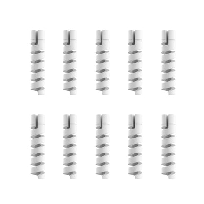 10pcs Silicone Cable Protectors | Spiral Cord Savers for USB Charger Cables