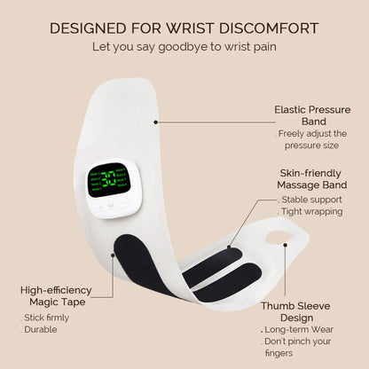 8 Mode Cordless EMS Wrist Massager | Carpal Tunnel & Tenosynovitis Relief Device