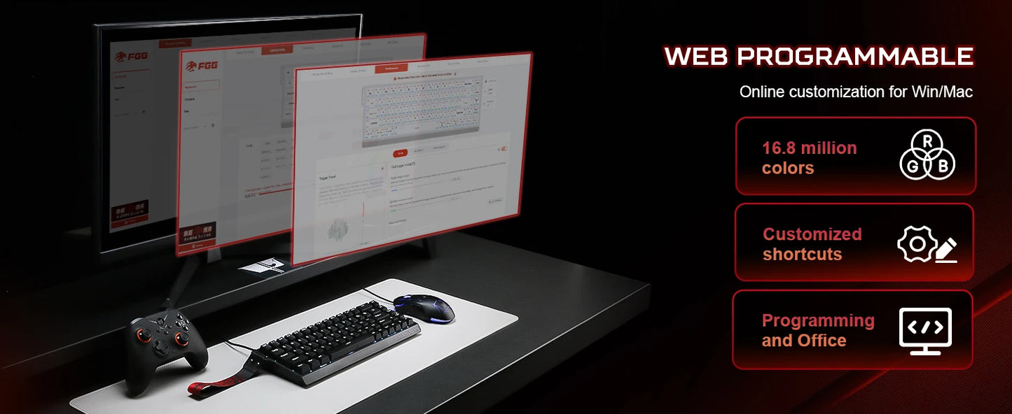 YUNZII x MADLIONS MAD68 HE Gaming Keyboard | 65% Magnetic, 8K Rapid Trigger