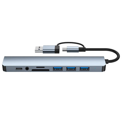 USB-C Multiport Hub (8-in-2) Docking Station w/ Audio Jack & Card Reader