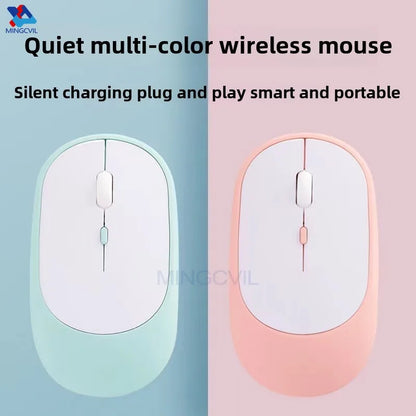 MINGCVIL Rechargeable Silent Wireless Mouse (Bluetooth/Adjustable DPI)