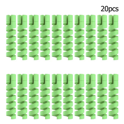 10pcs Silicone Cable Protectors | Spiral Cord Savers for USB Charger Cables