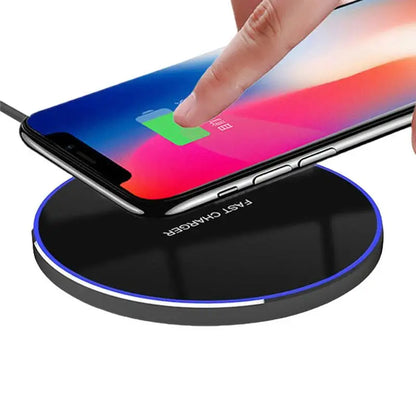 15W Max Wireless Fast Charger Pad | Safe, High-Speed Charging for Phones