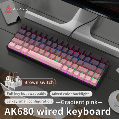 AJAZZ AK680 Mechanical Gaming Keyboard (Hot Swap / Wireless)