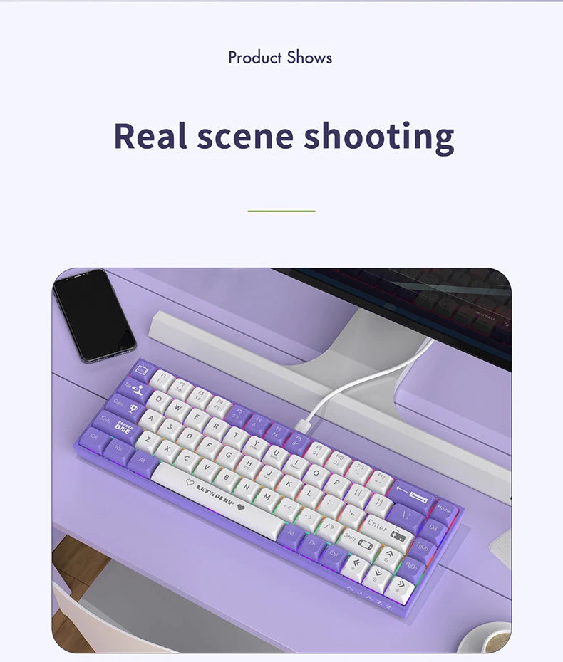 AJAZZ AK680 Mechanical Gaming Keyboard (Hot Swap / Wireless)