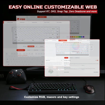 YUNZII x MADLIONS MAD68 HE Gaming Keyboard | 65% Magnetic, 8K Rapid Trigger