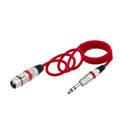 Pro Audio Cable: XLR 3-Pin Female to 6.35mm TRS Male Jack