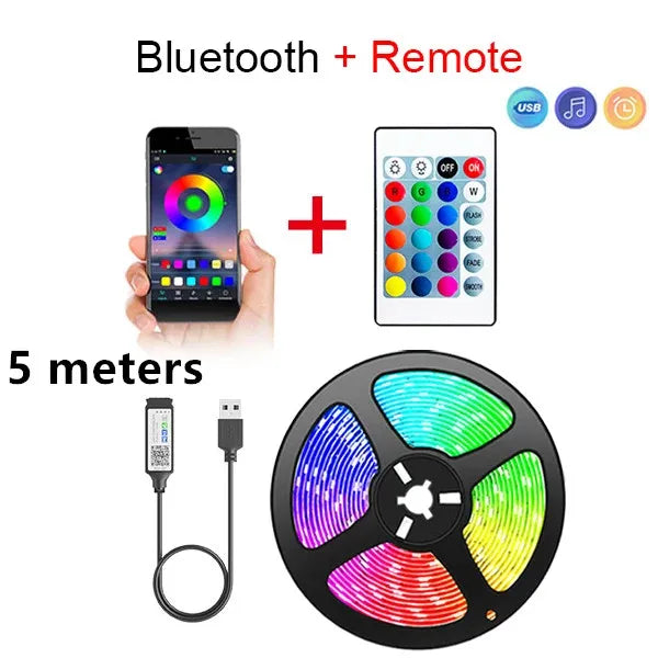 Smart Bluetooth LED Strip Lights 5050 RGB (APP/Remote Control)