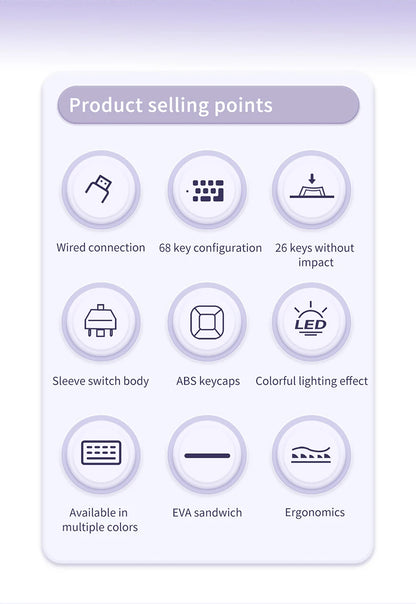 AJAZZ AK680 Mechanical Gaming Keyboard (Hot Swap / Wireless)