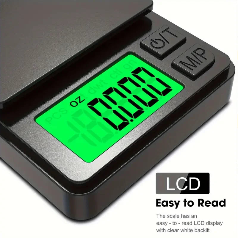 Digital Pocket Scale (1000g x 0.1g) - Precision & Backlit LCD