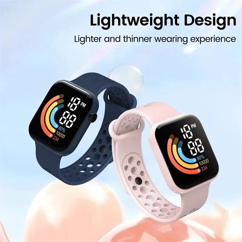 LED Digital Sport Watch (Waterproof / Silicone Strap)