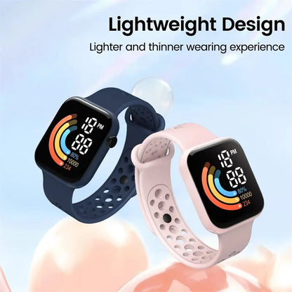 LED Digital Sport Watch (Waterproof / Silicone Strap)