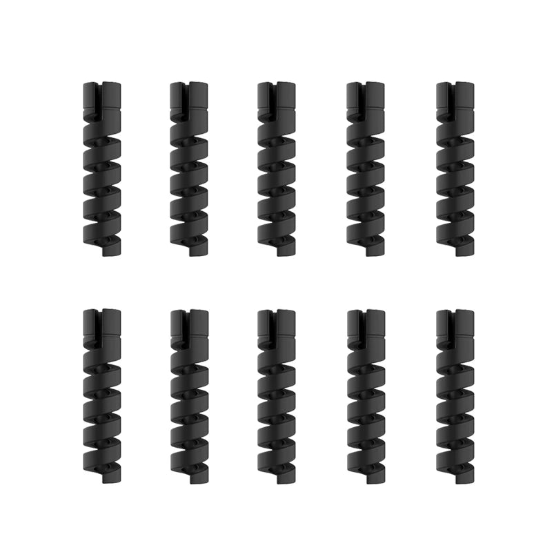 10pcs Silicone Cable Protectors | Spiral Cord Savers for USB Charger Cables