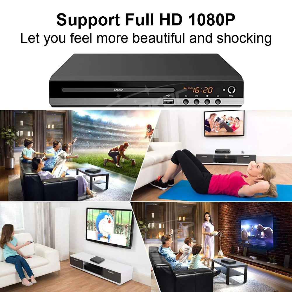 Woopker B29 Full HD 1080P DVD Player (HDMI/AV Output)