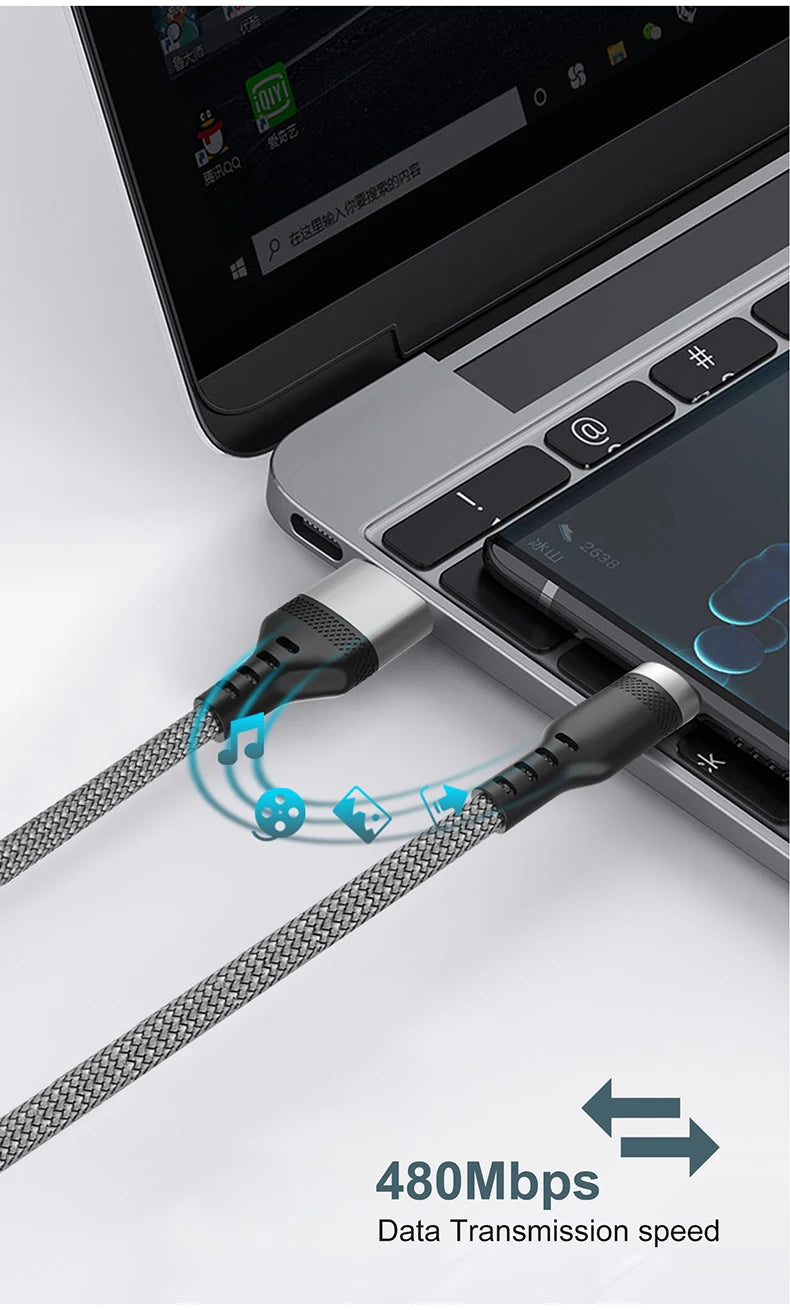 USB Type C 6A Fast Charging Cable (Multi-Length, Super-Charge)