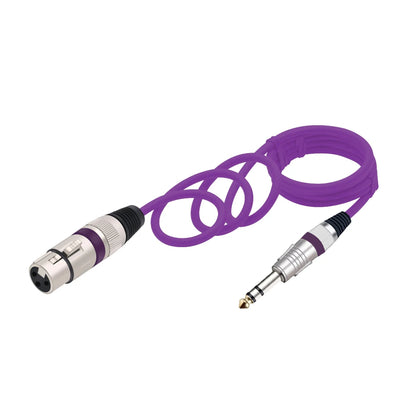 Pro Audio Cable: XLR 3-Pin Female to 6.35mm TRS Male Jack