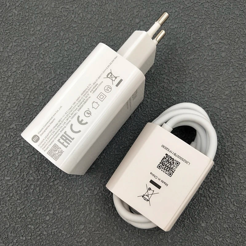 Original Xiaomi 33W Turbo Fast Charger Adapter (EU Plug)
