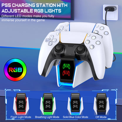 DinoFire PS5 Slim Cooling and Dual Controller Charger Station