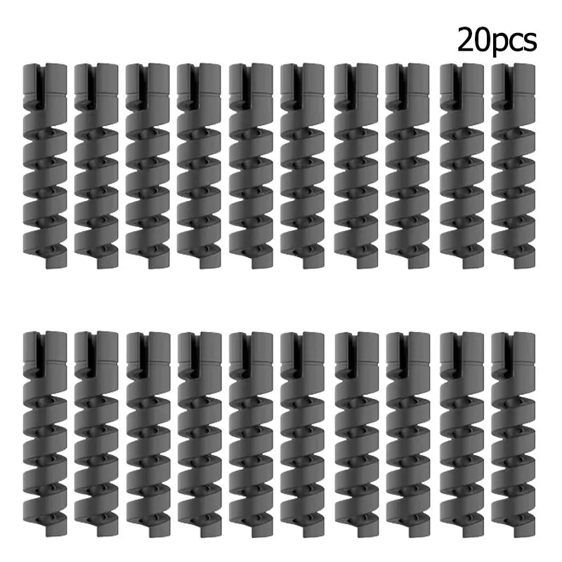 10pcs Silicone Cable Protectors | Spiral Cord Savers for USB Charger Cables