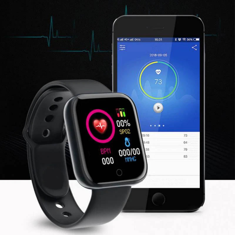 Unisex Smartwatch: Bluetooth Fitness Tracker & Sleep Monitor