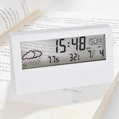 LED Desktop Alarm Clock with Thermo-Hygrometer and Weather Display