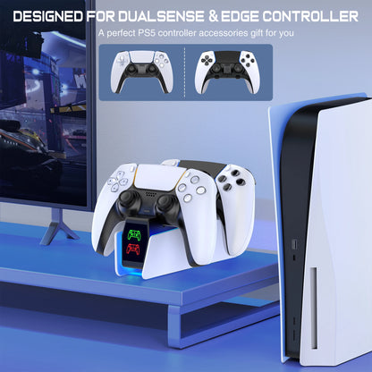 DinoFire PS5 Slim Cooling and Dual Controller Charger Station