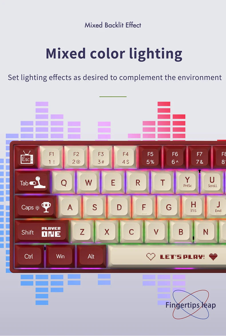 AJAZZ AK680 Mechanical Gaming Keyboard (Hot Swap / Wireless)