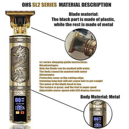 T9 Cordless Hair Trimmer & Shaver (Electric Barber Razor)