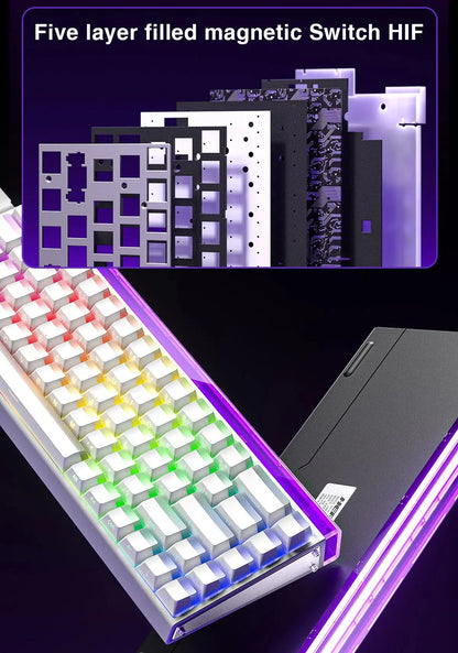 AULA HERO 68HE Customizable Mechanical Keyboard | RGB Backlit, Magnetic Switches