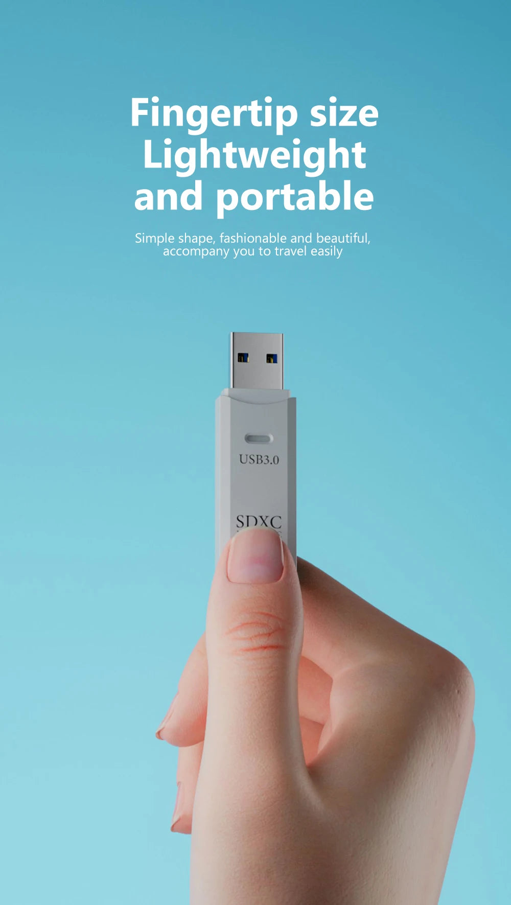 High-Speed USB 3.0 (2-in-1) SD/Micro SD Card Reader