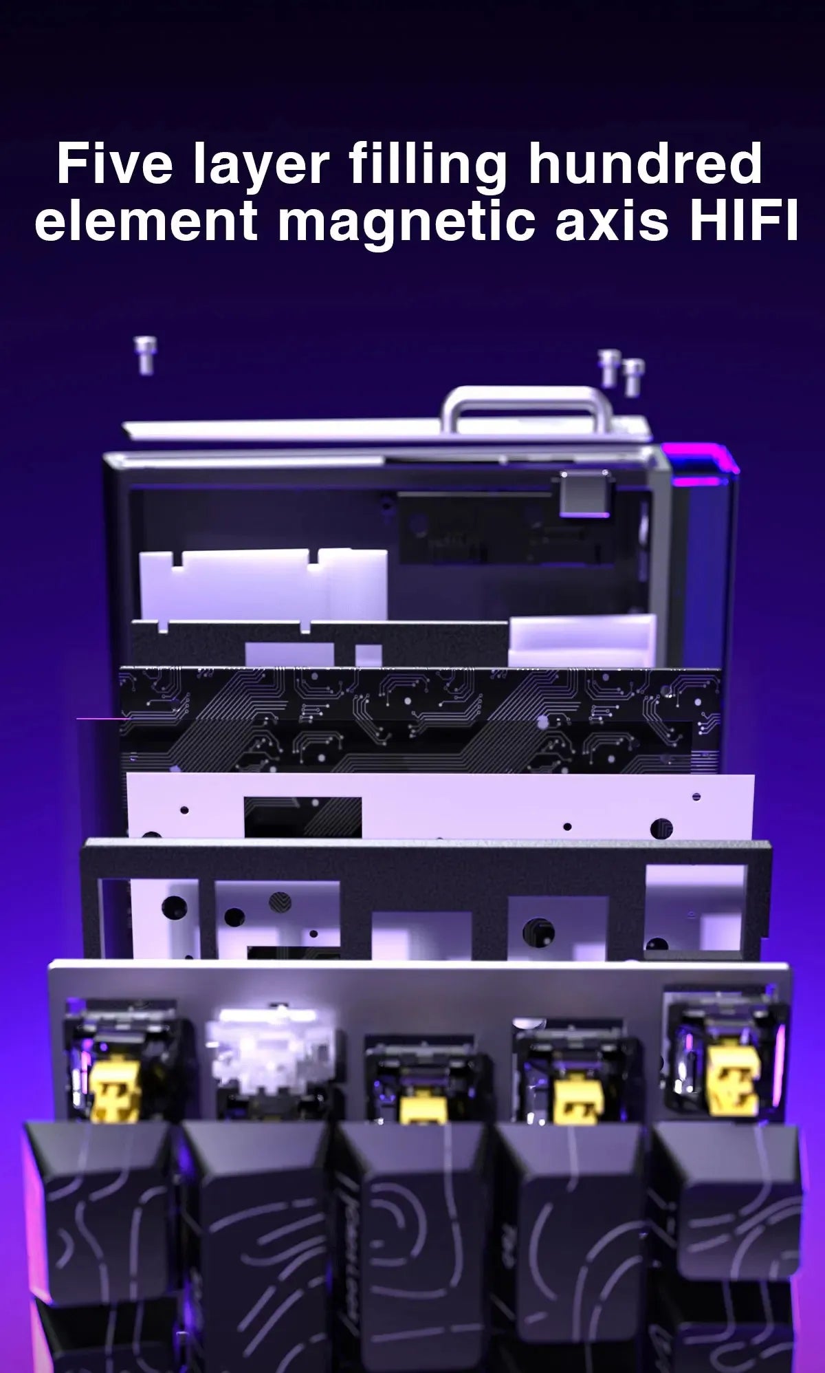 AULA HERO 68HE Customizable Mechanical Keyboard | RGB Backlit, Magnetic Switches