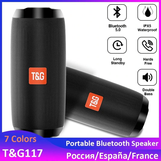 TG117 Portable Wireless Bluetooth Speaker | Waterproof Subwoofer with FM Radio