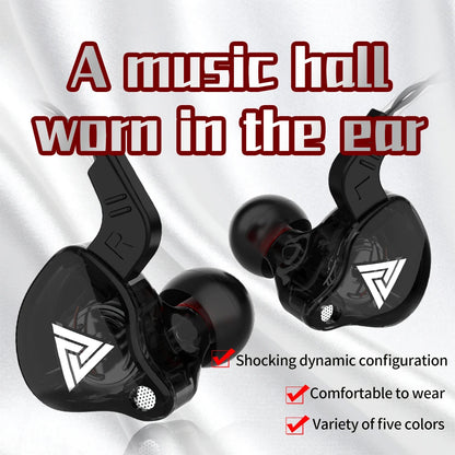 QKZ AK6 HiFi In-Ear Monitor Earbuds with Mic